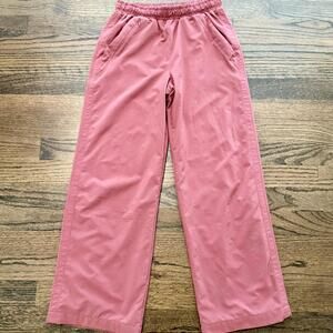 Athleta Girl Pink ~ Peach Wide Leg Lined Pants Size Medium 8/10